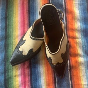 Old Gringo Black & Tan Mules 9b